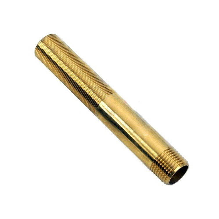 Plumbing N Parts 0.5 in. Cylindrical Brass Tub Spout Nipple in Brass